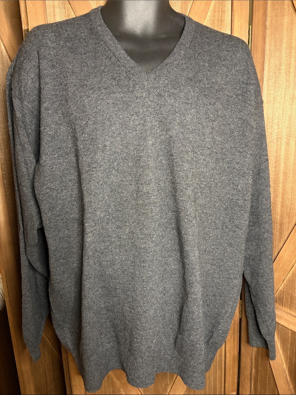 CENTRO TREND Italian Lambswool V-Neck Sweater SIZE XXL